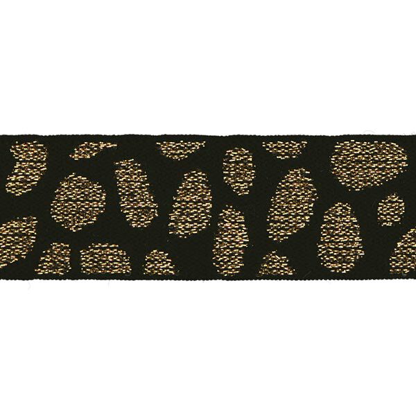 Elastisches Band [ Breite: 25 mm ] – schwarz/gold,  image number 1