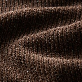 Glitzer-Chenille – dunkelbraun/silber metallic, 
