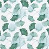 GOTS Baumwolljersey Ginko Digitaldruck – weiss/eukalyptus,  thumbnail number 1