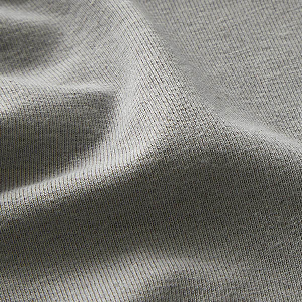 Jersey Baumwoll-Leinen-Mix uni – grau