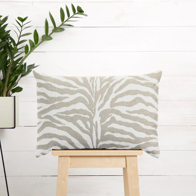 Polsterstoff Jacquard Zebra – anemone/natur,  image number 9