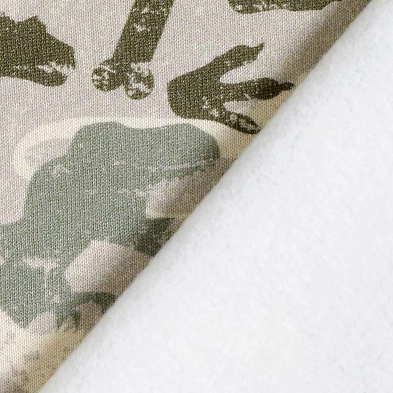 Sweatshirt angeraut Camouflage-Dinos Melange – helltaupe/schilf,  image number 4