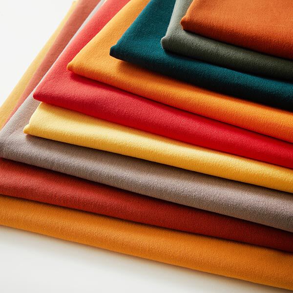 Leichter Baumwollsweat Uni – pflaume | Reststück 100cm