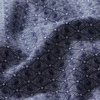 Baumwollstoff abstrakte Rauten – marineblau, 