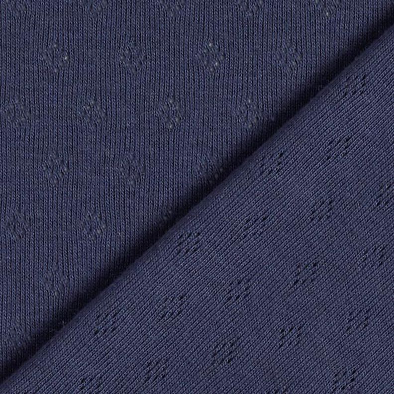 Feinstrickjersey mit Lochmuster – marineblau,  image number 6