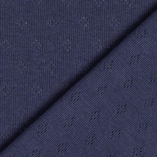 Feinstrickjersey mit Lochmuster – marineblau,  image number 6