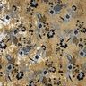 Pannesamt antike Blumen – blaugrau/schwarz,  thumbnail number 1