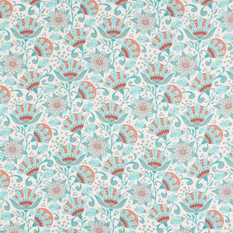 Viskose Voile Ibiza Blumen – hellbeige, image number 1
