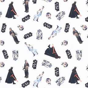 Cretonne Lizenzstoff Figuren | Star Wars – weiss, 