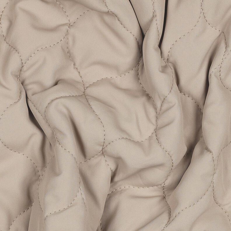 Steppstoff Kreismuster | Poppy Fabrics &ndash; dunkelbeige,  image number 2