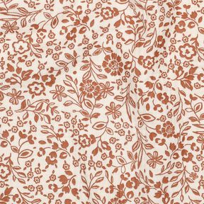 Musselin/ Doppel-Krinkel Gewebe bi-color Blümchen  | Poppy Fabrics – hellbeige/karamell, 