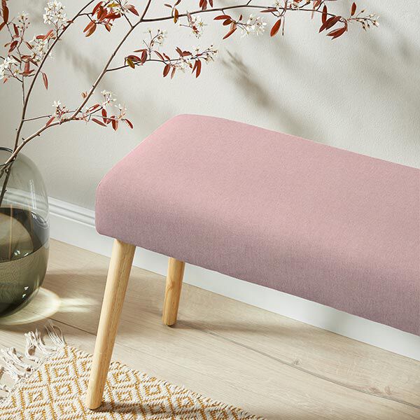 Dekostoff Halbpanama Chambray recycelt – rosé | Reststück 50cm