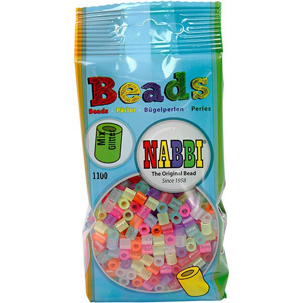 Nabbi Bügelperlen, medium [1100Stk.], Glitzer
