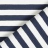 French Terry Sommersweat garngefärbte Streifen – wollweiss/marineblau,  thumbnail number 5