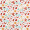 Baumwollpopeline buntes Gewusel– nebelgrau,  thumbnail number 1