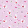 Baumwollpopeline Peppa Herzen Lizenzstoff | ABC Ltd – pastellviolett,  thumbnail number 1