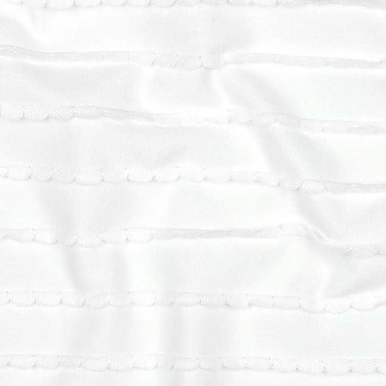 Baumwolljersey R&uuml;schen &ndash; weiss,  image number 2