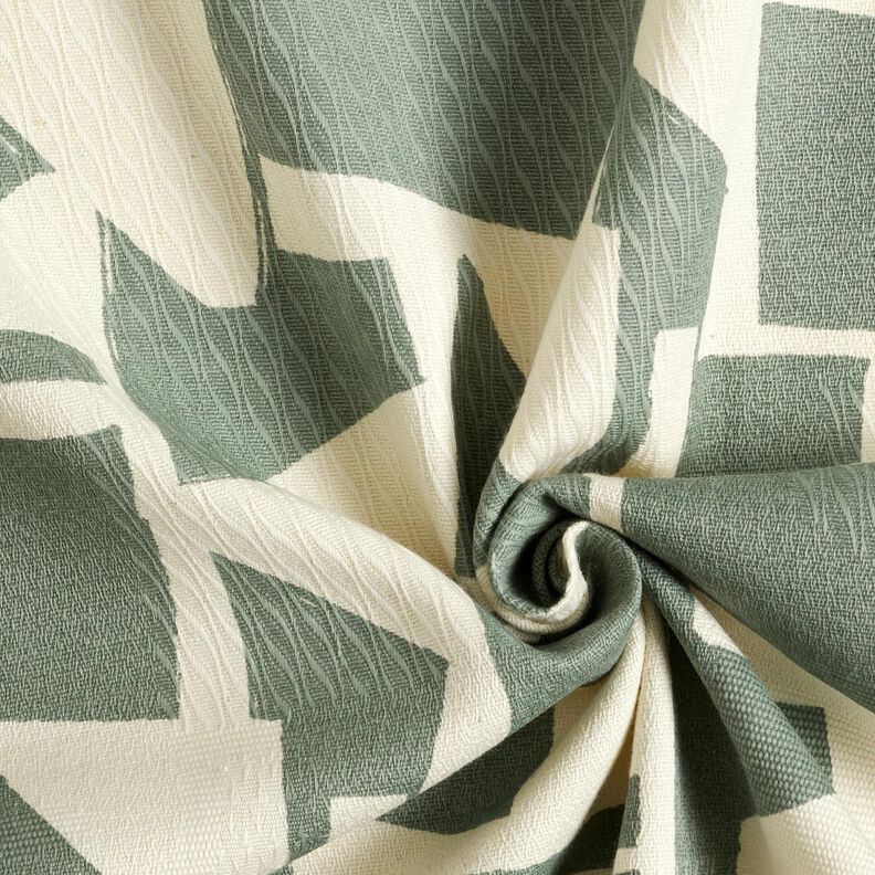 Dekostoff Jacquard abstrakte Struktur – schilf/wollweiss, image number 3