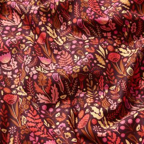 Baumwollstoff Cretonne Wildblumen – merlot/purpur, 