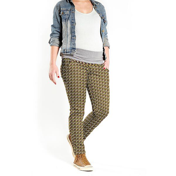 Baumwollsatin Stretch Verschlussringe – khaki, image number 6