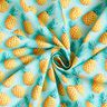 Baumwollstoff Popeline Ananas – aquablau/gelb,  thumbnail number 3
