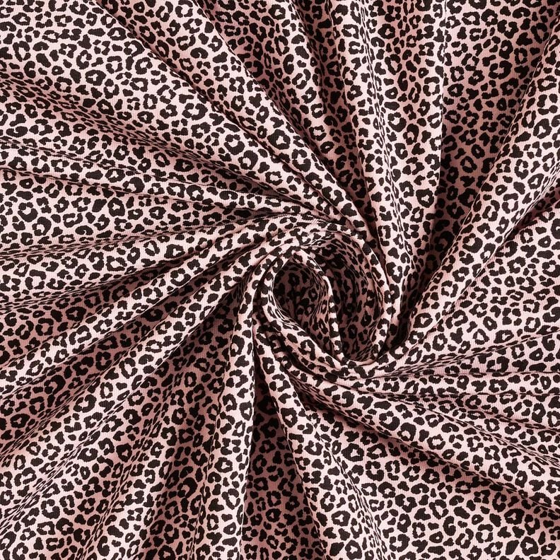 Baumwolljersey Mini Leo Print – hellrosa/schwarz, image number 3