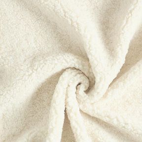 Polsterstoff Teddyfell – wollweiss, 