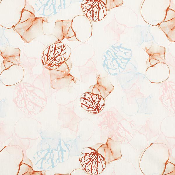 GOTS Batist Korallen | Tula – wollweiss/rosa, image number 1