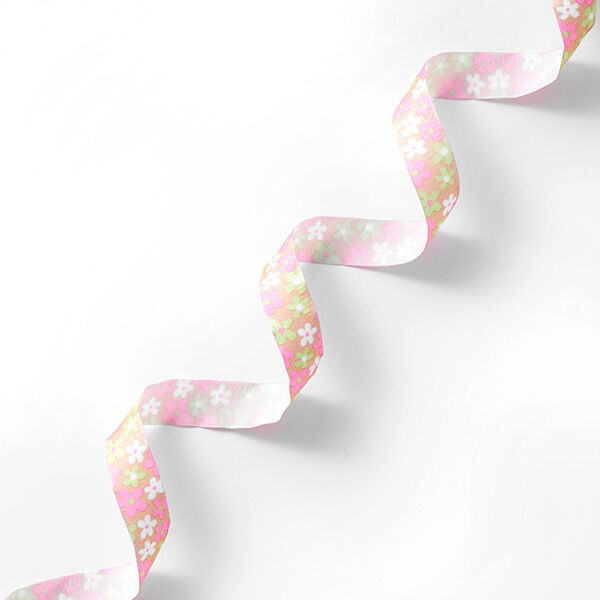Satinband Blumen – pink/rosa,  image number 1