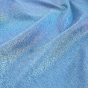 Chambray Regenbogenschimmer Foliendruck | Poppy Fabrics – jeansblau/farbmix, 