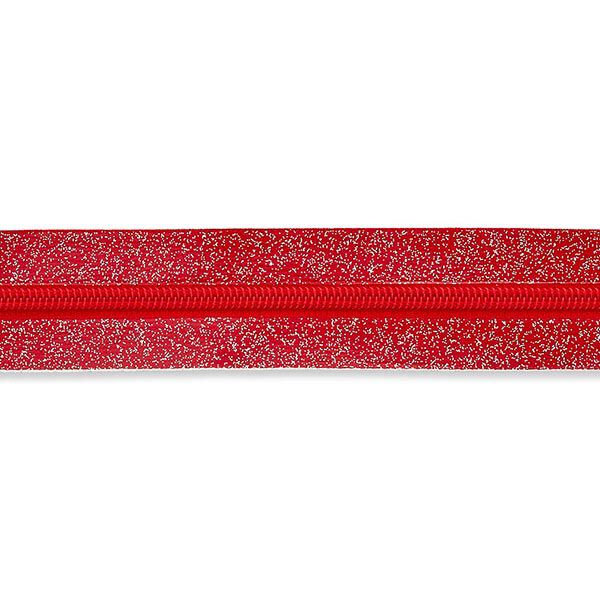 Endlosreißverschluss – signalrot/silber, image number 2