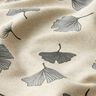 Dekostoff Halbpanama Ginkgoblätter – grau/natur,  thumbnail number 2