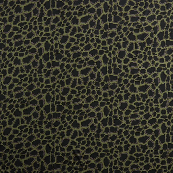 Viskosestoff Leomuster – khaki/schwarz, image number 1