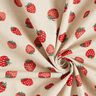 Dekostoff Halbpanama kleine Erdbeeren – rot/natur,  thumbnail number 3