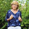 French Terry Sommersweat Schildkröten | Glitzerpüppi – schwarzblau/königsblau,  thumbnail number 5