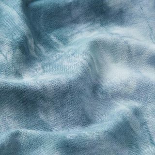 French Terry Sommersweat Batik – hellpetrol | Reststück 50cm