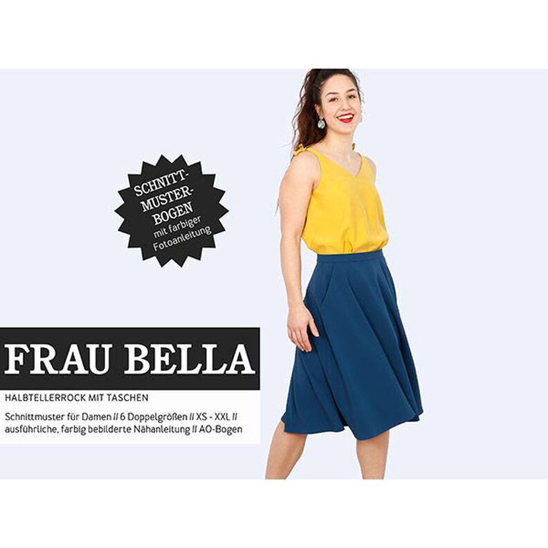 FRAU BELLA Halbtellerrock mit Taschen | Studio Schnittreif | XS-XXL,  image number 1