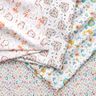 Baumwollstoff Perkal kleine Blumen und Blätter – rosa/gelb,  thumbnail number 5