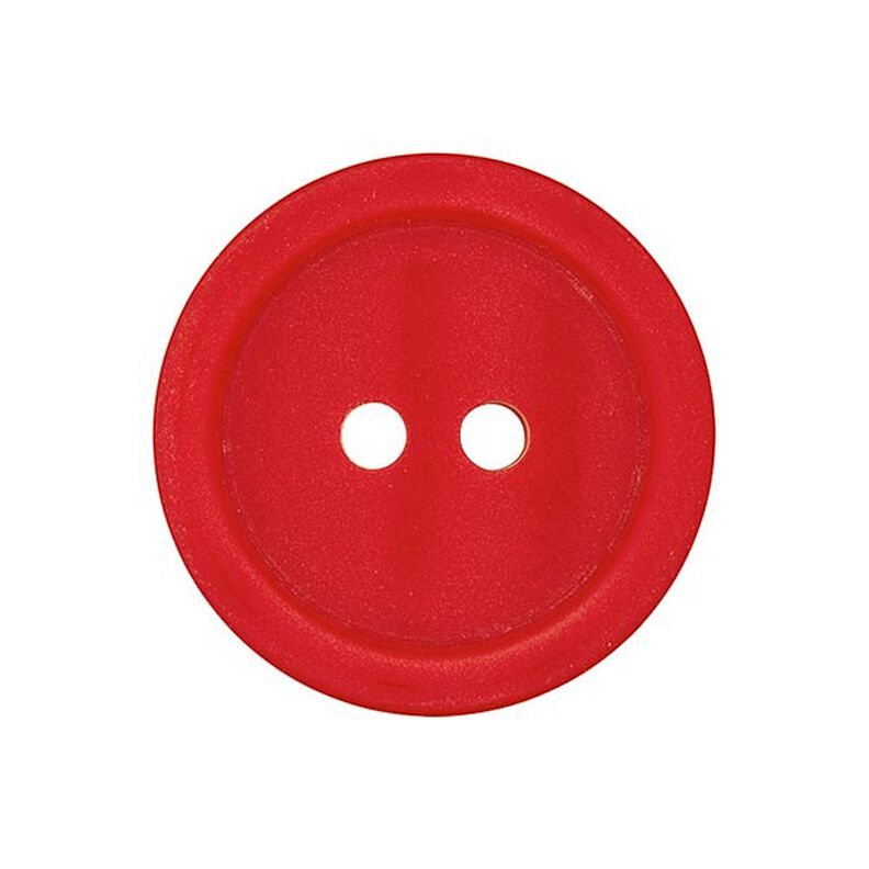 Kunststoffknopf 2-Loch Basic - rot,  image number 1