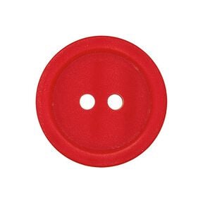 Kunststoffknopf 2-Loch Basic - rot, 