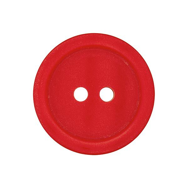 Kunststoffknopf 2-Loch Basic - rot,  image number 1