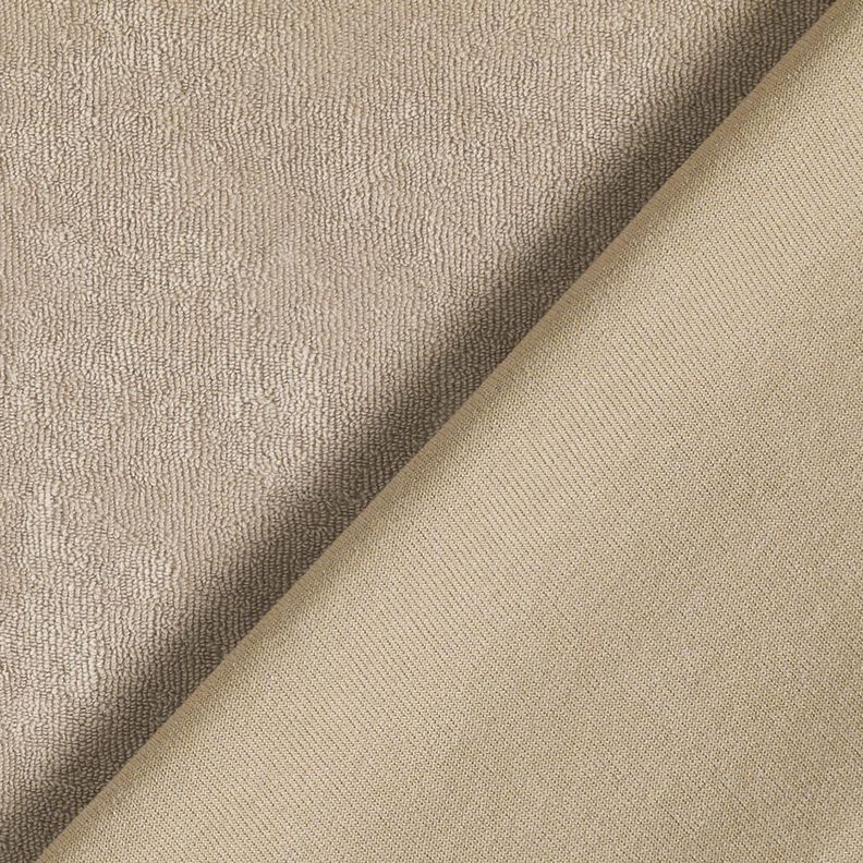 Frotteestoff Stretch Uni – hellbeige,  image number 3