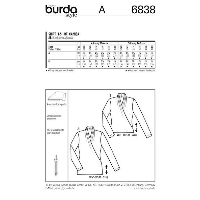 Shirt | Burda 6838 | 36-46,  image number 4