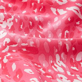 Kreppstoff abstraktes Leomuster – intensiv pink, 