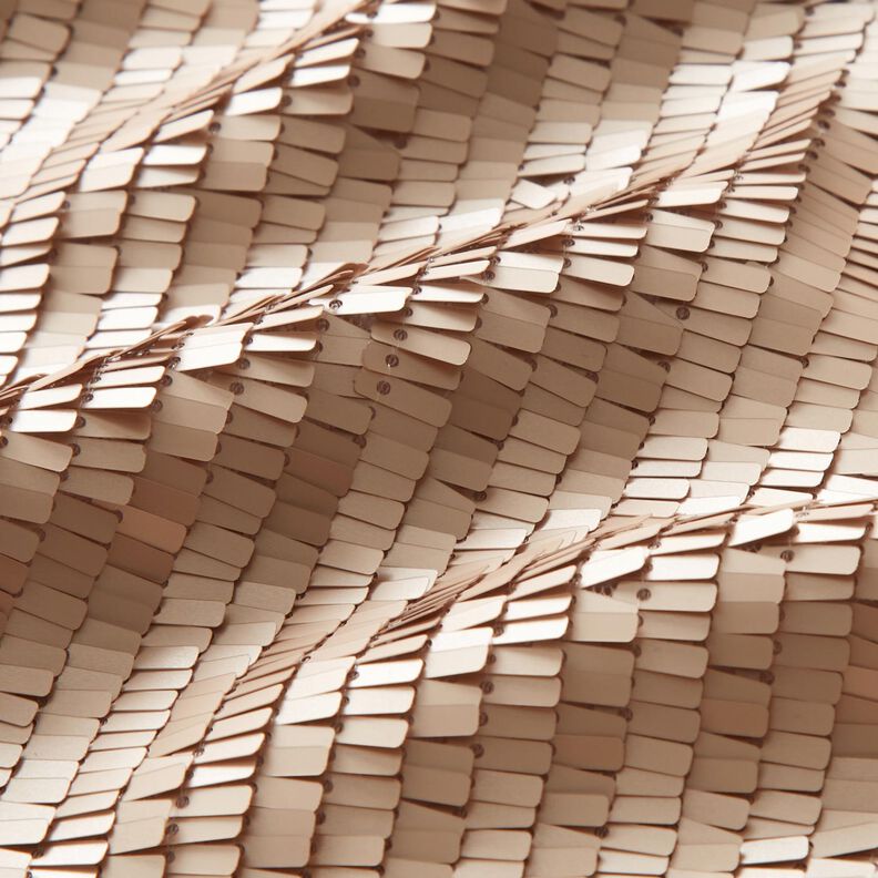 Paillettenstoff Rechtecke – hellaltrosa,  image number 2