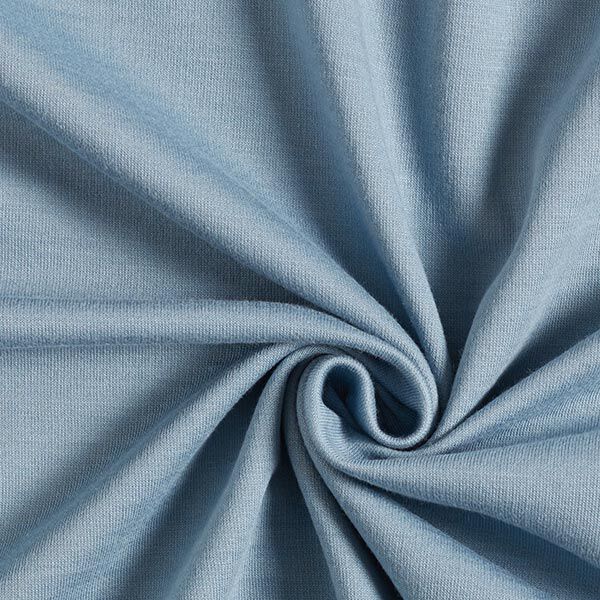 GOTS Wolle-Baumwoll Jersey Doubleface | Albstoffe – blaugrau/natur | Reststück 50cm,  image number 3