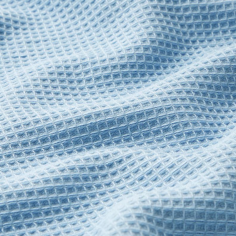 Frotteestoff/Waffelpiqué Uni – hellblau,  image number 3
