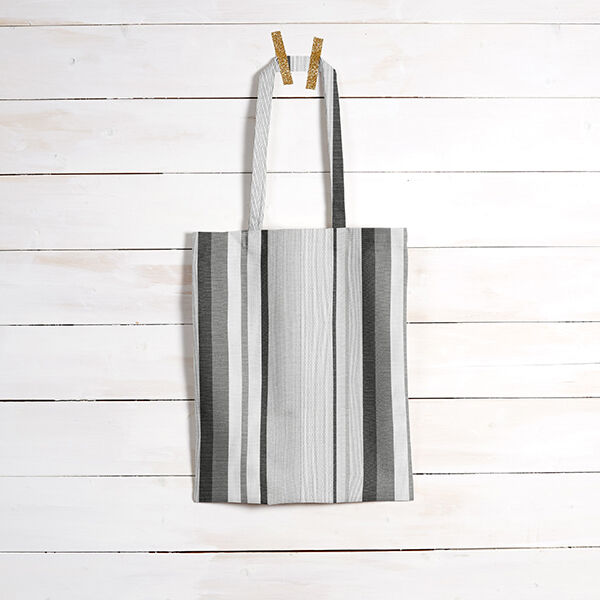 Outdoorstoff Canvas Streifen – grau, image number 10