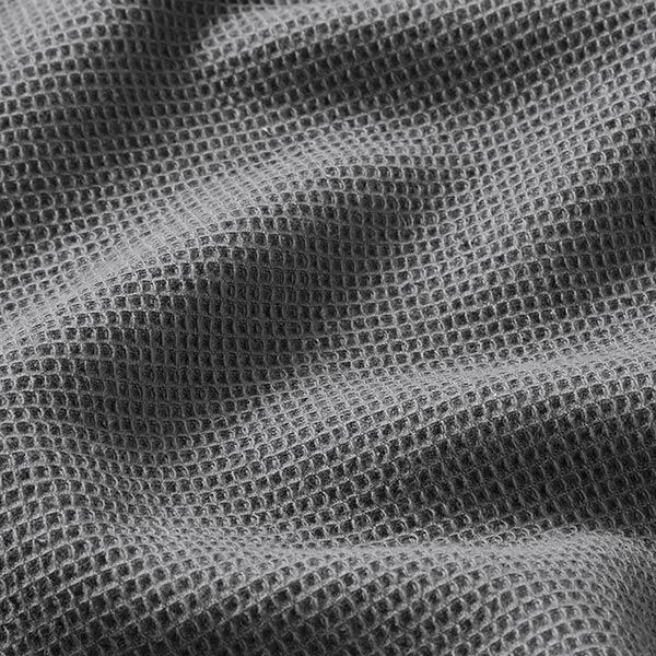 Waffelpiqué Mini – dunkelgrau | Reststück 50cm