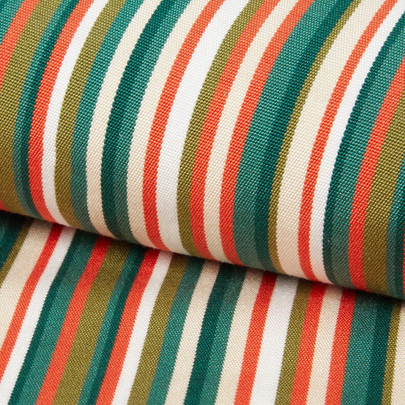 Outdoor Liegestuhlstoff Längsstreifen 44 cm – dunkelgrün/orange,  image number 5